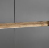 Wohnwand mit Sekretr Center in grau matt und Wotan Eiche Wohnkombination 3-teilig 370 cm