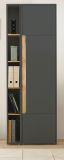 Aktenschrank Set Center in grau matt und Wotan Eiche Stauraumschrank und Regal fr Homeoffice 70 x 200 cm