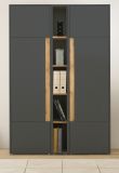 Aktenschrank Set Center in grau mit Wotan Eiche 2x Schrank mit Regal fr Bro und Homeoffice 120 x 200 cm