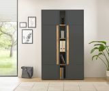 Aktenschrank Set Center in grau mit Wotan Eiche 2x Schrank mit Regal fr Bro und Homeoffice 120 x 200 cm
