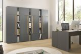 Aktenschrank Set Center in grau mit Wotan Eiche 2x Schrank und 2x Regal Bro und Homeoffice 140 x 200 cm