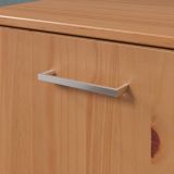 Schreibtisch Volterra in Kiefer Massivholz honigfarben lackiert Kommode ausziehbar zum Laptoptisch fr Homeoffice 57 - 163 cm