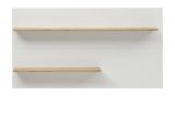 Wandregal Center in wei und Wotan Eiche Wandpaneel fr Homeoffice und Bro 155 x 80 cm