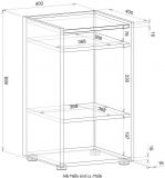 Aktenregal Center in wei und Wotan Eiche Standregal fr Homeoffice und Bro 40 x 70 cm