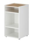 Aktenregal Center in wei und Wotan Eiche Standregal fr Homeoffice und Bro 40 x 70 cm
