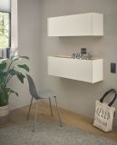 Brombel Set Center in wei und Wotan Eiche Broschrank und Sekretr hngend fr Homeoffice 100 cm