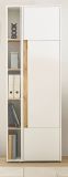 Aktenschrank Set Center in wei und Wotan Eiche Stauraumschrank und Regal fr Homeoffice 70 x 200 cm