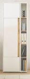 Aktenschrank Set Center in wei und Wotan Eiche Stauraumschrank und Regal fr Homeoffice 70 x 200 cm