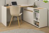 Brombel Set Center in wei und Wotan Eiche mit Schreibtisch, Kommode und Aktenregal fr Homeoffice