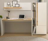 Brombel Set Center in wei und Wotan Eiche mit Schreibtisch, Aktenschrank und 2 x Regal fr Homeoffice