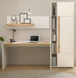Brombel Set Center in wei und Wotan Eiche mit Schreibtisch, Aktenschrank und 2 x Regal fr Homeoffice