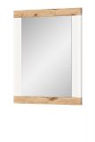 Garderobenspiegel Sopela in wei matt und Nox Eiche Landhaus Flur Spiegel 73 x 82 cm