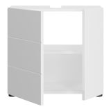 Waschbeckenunterschrank Larik in wei Hochglanz Badezimmer Unterschrank 60 x 56 cm