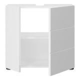 Waschbeckenunterschrank Larik in wei Hochglanz Badezimmer Unterschrank 60 x 56 cm