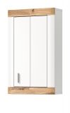 Badezimmer Hngeschrank Sopela wei und Nox Eiche Landhaus Badschrank 45 x 76 cm, Soft-Close