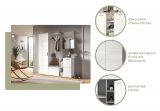 Schuhschrank Grazie in wei Hochglanz Flurkommode 55 x 79 cm