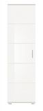 Garderobenschrank Grazie in wei Hochglanz Flurschrank 55 x 191 cm