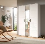 Garderobenschrank Grazie in wei Hochglanz Flurschrank 55 x 191 cm