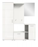 Garderobe Set 5-teilig Grazie in wei Hochglanz Garderobenkombination 165 x 191 cm