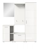 Garderobe Set 5-teilig Grazie in wei Hochglanz Garderobenkombination 165 x 191 cm