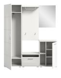 Garderobe Set 5-teilig Grazie in wei Hochglanz Garderobenkombination 165 x 191 cm