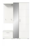 Garderobe Set 4-teilig Grazie in wei Hochglanz Garderobenkombination 140 x 191 cm