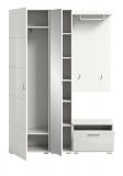 Garderobe Set 4-teilig Grazie in wei Hochglanz Garderobenkombination 140 x 191 cm
