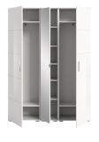 Garderobe Set 3-teilig Grazie in wei Hochglanz Garderobenkombination 140 x 191 cm