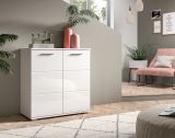 Kommode Grazie in wei Hochglanz Wohn- und Esszimmer Sideboard 80 x 83 cm