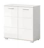 Kommode Grazie in wei Hochglanz Wohn- und Esszimmer Sideboard 80 x 83 cm