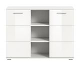 Kommode Grazie in wei Hochglanz Wohn- und Esszimmer Sideboard 110 x 83 cm