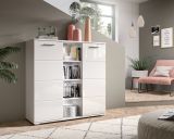 Highboard Grazie in wei Hochglanz Wohn- und Esszimmer Kommode 110 x 108 cm