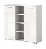 Highboard Grazie in wei Hochglanz Wohn- und Esszimmer Kommode 110 x 108 cm