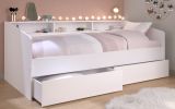 Parisot Stauraumbett Sleep4 in wei Funktionsbett mit Bettschubkasten Set Liegeflche 90 x 200 cm