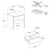 Parisot Kinder- und Jugendzimmer Pirouette26 in wei mit grau oder rosa Komplett-Set 3-teilig