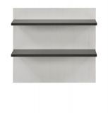 Wandpaneel Stove in wei Pinie und anthrazit Landhaus Wandboard 60 x 54 cm