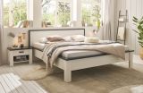 Schlafzimmer Set 3-teilig Stove in wei Pinie Landhaus mit Doppelbett 180 x 200 cm und 2 x Nachttisch