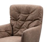 2 x Stuhl Milos in braun Leder-Optik 180 drehbar Kchen- und Esszimmerstuhl 2er Set