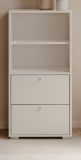 Regalschrank Fidan in wei Regal mit 2x Schubkasten 46 x 97 cm