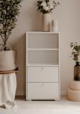 Regalschrank Fidan in wei Regal mit 2x Schubkasten 46 x 97 cm