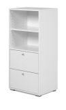 Regalschrank Fidan in wei Regal mit 2x Schubkasten 46 x 97 cm