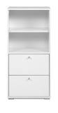 Regalschrank Fidan in wei Regal mit 2x Schubkasten 46 x 97 cm