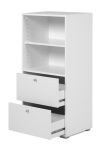 Regalschrank Fidan in wei Regal mit 2x Schubkasten 46 x 97 cm