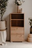 Regalschrank Fidan in Artisan Eiche Regal mit 2 x Schubkasten 46 x 97 cm