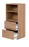 Regalschrank Fidan in Artisan Eiche Regal mit 2 x Schubkasten 46 x 97 cm