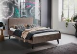 Polsterbett Isola in Taupe Cord Einzelbett Liegeflche 140 x 200 cm