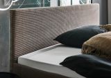 Polsterbett Isola in Taupe Cord Doppelbett Liegeflche 180 x 200 cm