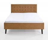 Polsterbett Area in Ocker Einzelbett Liegeflche 140 x 200 cm