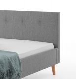 Polsterbett Swing in grau Einzelbett Liegeflche 140 x 200 cm