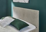 Polsterbett Leros in Taupe Boucle Einzelbett Liegeflche 140 x 200 cm